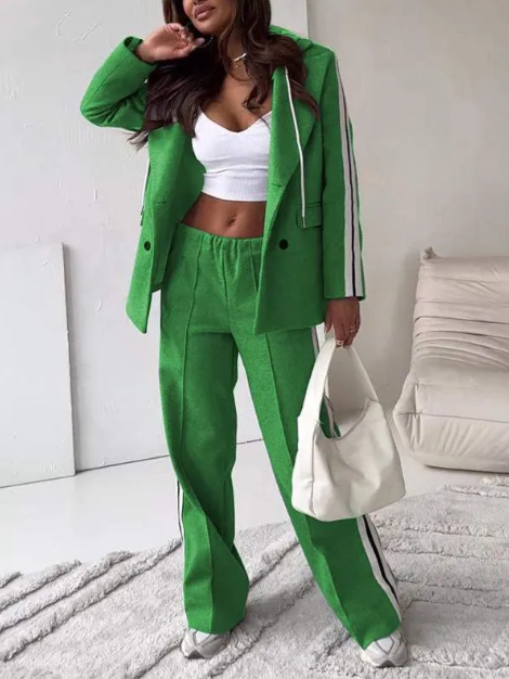 By Belle - Casual Blazer Two-Piece Set