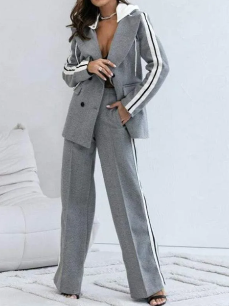 By Belle - Casual Blazer Two-Piece Set
