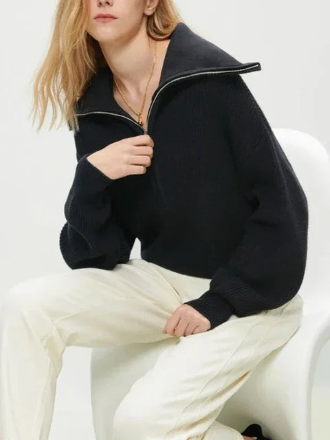 Connext - Turtleneck Zipper Sweater