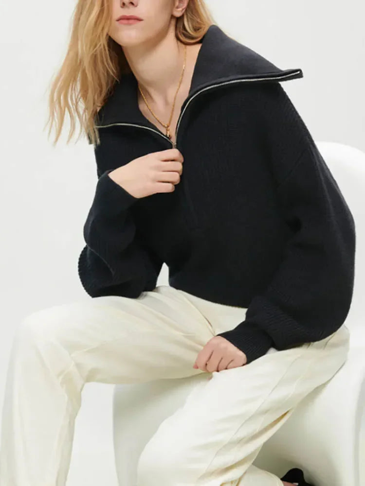 Connext - Turtleneck Zipper Sweater