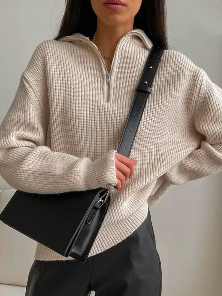 Connext - Turtleneck Zipper Sweater